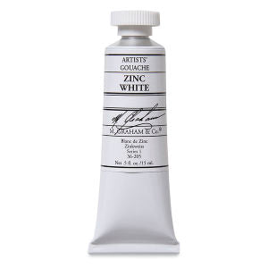 ZINC WHITE GOUACHE 15ML M GRAHAM